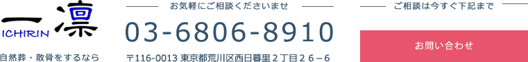 散骨のお問合せ