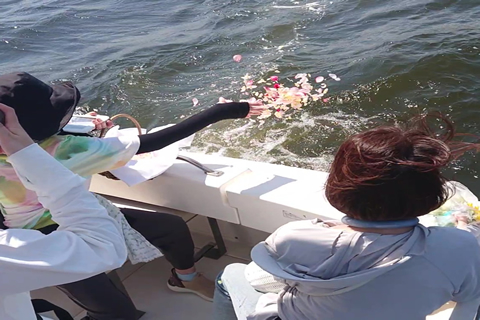 母親のご遺骨の一部を手元に残して海洋散骨した船橋市からのご利用例