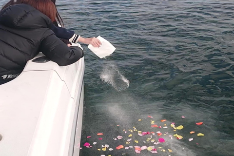 お母様の希望に沿ってご家族で海洋散骨された戸田市のお客様