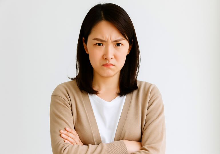 火葬への立ち会いについて話し合う女性