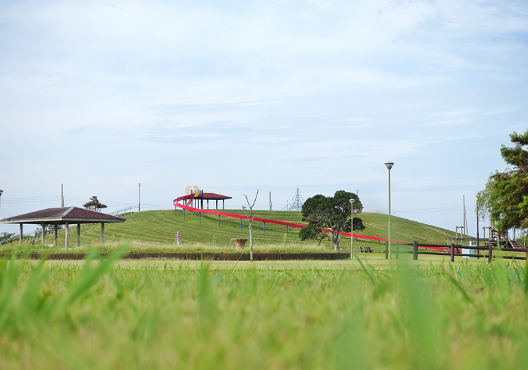匝瑳市の街並みと田園風景