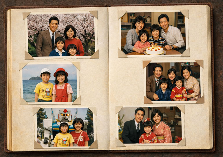 古い昭和時代の故人の写真