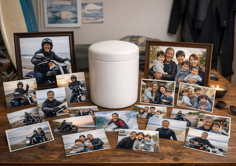 故人と思い出の家族写真