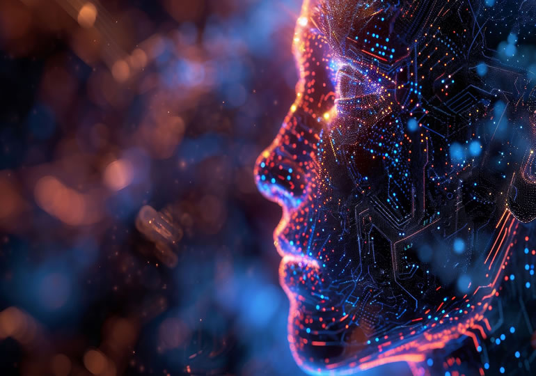 デジタル化される故人のイメージ画像